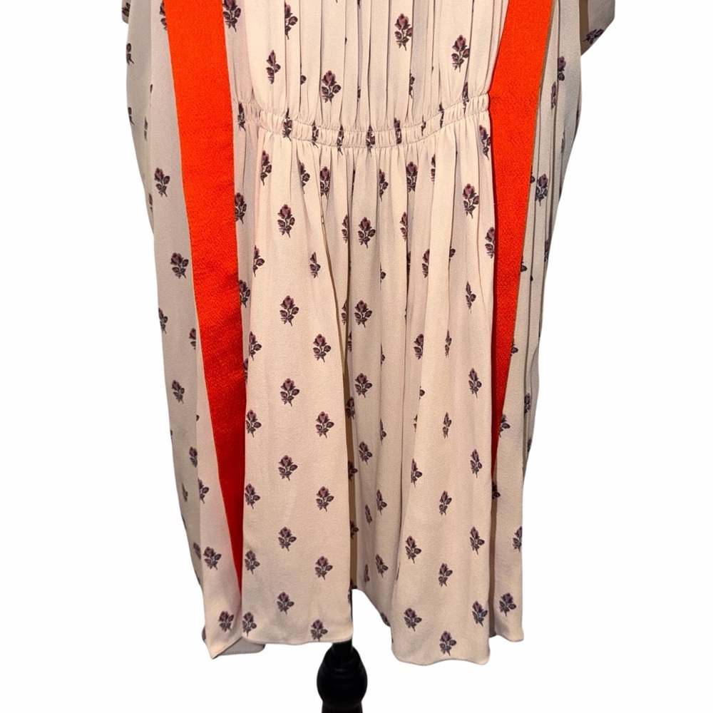 Valentino White Orange Mini Dress Halter Scarf Print 4 Resort Cocktail Boho 🟡 - Picture 7 of 14
